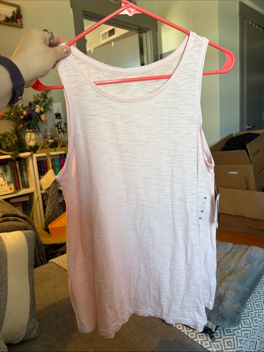 Old Navy Pale Pink Women's Scoop Neck Tank Top